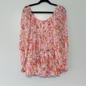 Sincerely Ours Kinsley Mini Dress Floral Print Smocked Size X-Small